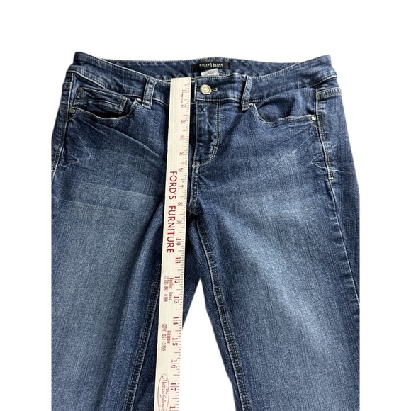 WHBM Boot Leg Jeans Mid Rise Dark Denim Stretch Classic Fit Bootcut Preppy - Picture 7 of 9